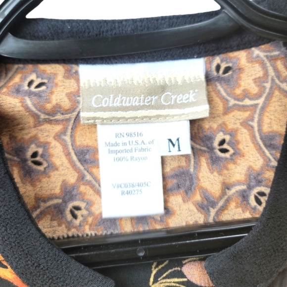 **VINTAGE** COLDWATER CREEK Floral 3/4length sleeve top/jacket/blouse - Picture 4 of 7